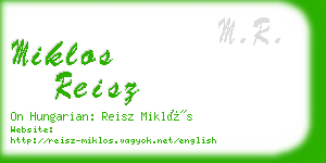 miklos reisz business card